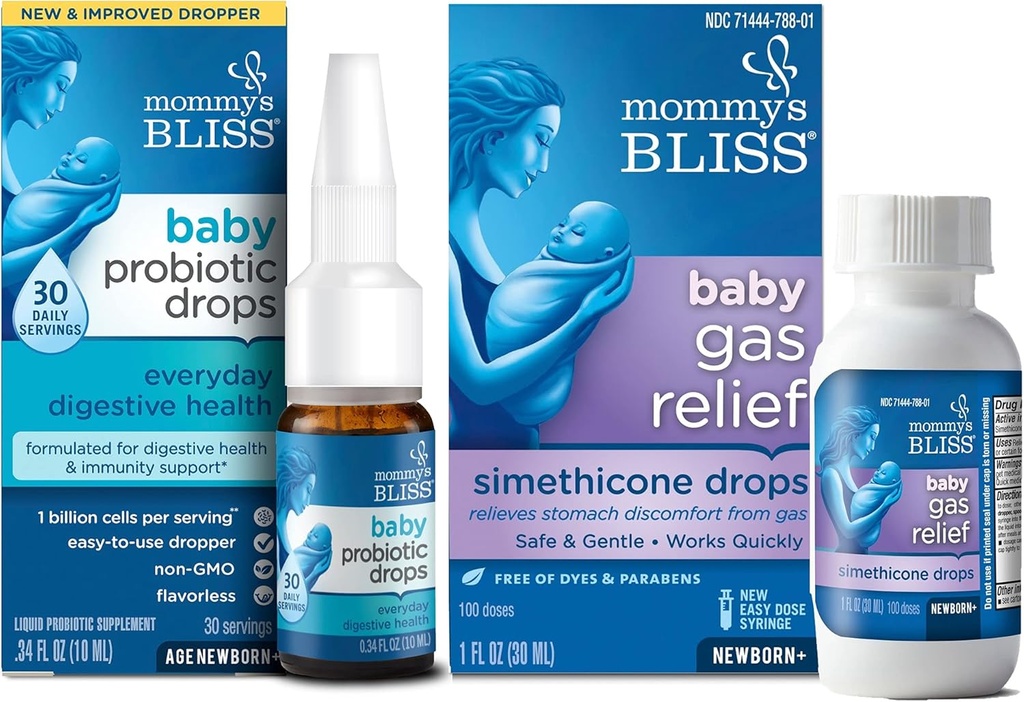Bliss Baby Probiotic Drops în fiecare zi pentru Digestive și Imunity Health, 30 Serviri (Pachetul de 1) cu rapid-Acționare pentru copii de salvare 100 Serviri (Pachetul de 1)