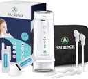 Sistem de irigare nazala pentru Sinus Relief - Portabil Neti Electric Neti Pot Curatenie nas - Sinus Flush Kit pentru adulti & copii, Home & Travel cu 4 Moduri de clătire, 4 Duze, 40 Pachete de sare