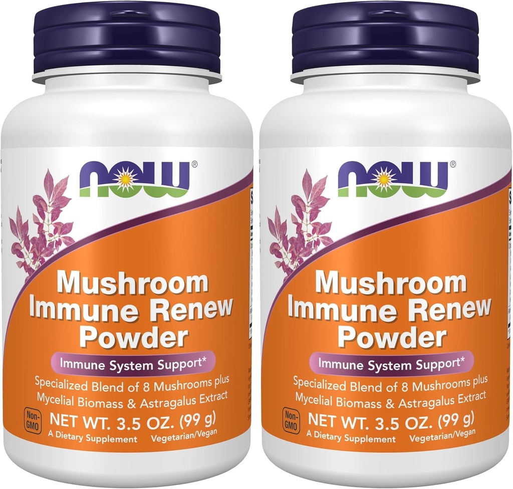 Acum Suplimente, Mushroom Immune Reînnoirea cu extract de rădăcină Astragalus, Suport sistem imunitar*, 3.5-Ounce (Pachet de 2)
