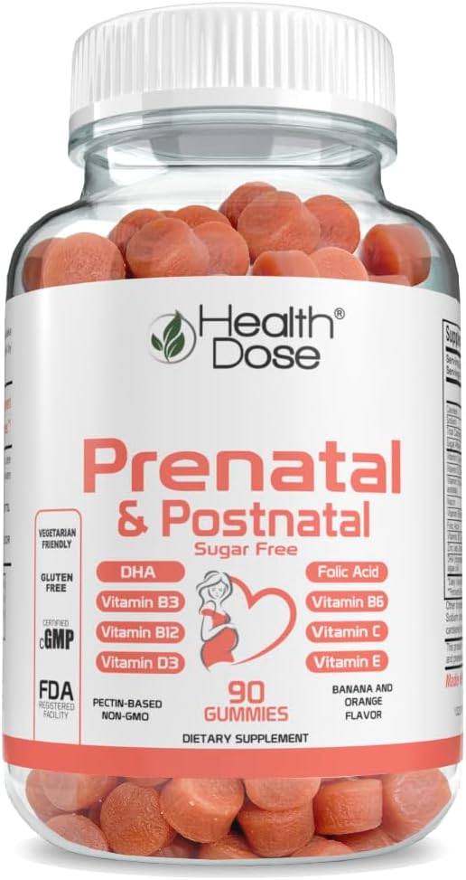 Doza de sănătate Supliment complex prenatal/postnatal. Vitamina B6, B12, C, Zinc. 90Ct