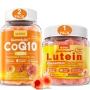 NEVASS Sugar Free Lutein Gummies 60 Count + CoQ10 Gumies 120 Count