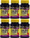 Mason Vitamine Acid folic B-6 & B12 Heart Health Formula 90 comprimate per flacon cutie de 6 total 540 comprimate