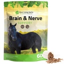 Silver Lining Herbs Brain & Nervi Supplement pentru Cai - Suplimente pentru Cai pentru Focus, Mental Health & Brain Support - Contine Herbal Blend de Ginkgo, Gotu Kola, & More - 1 lb 60-Day Supply