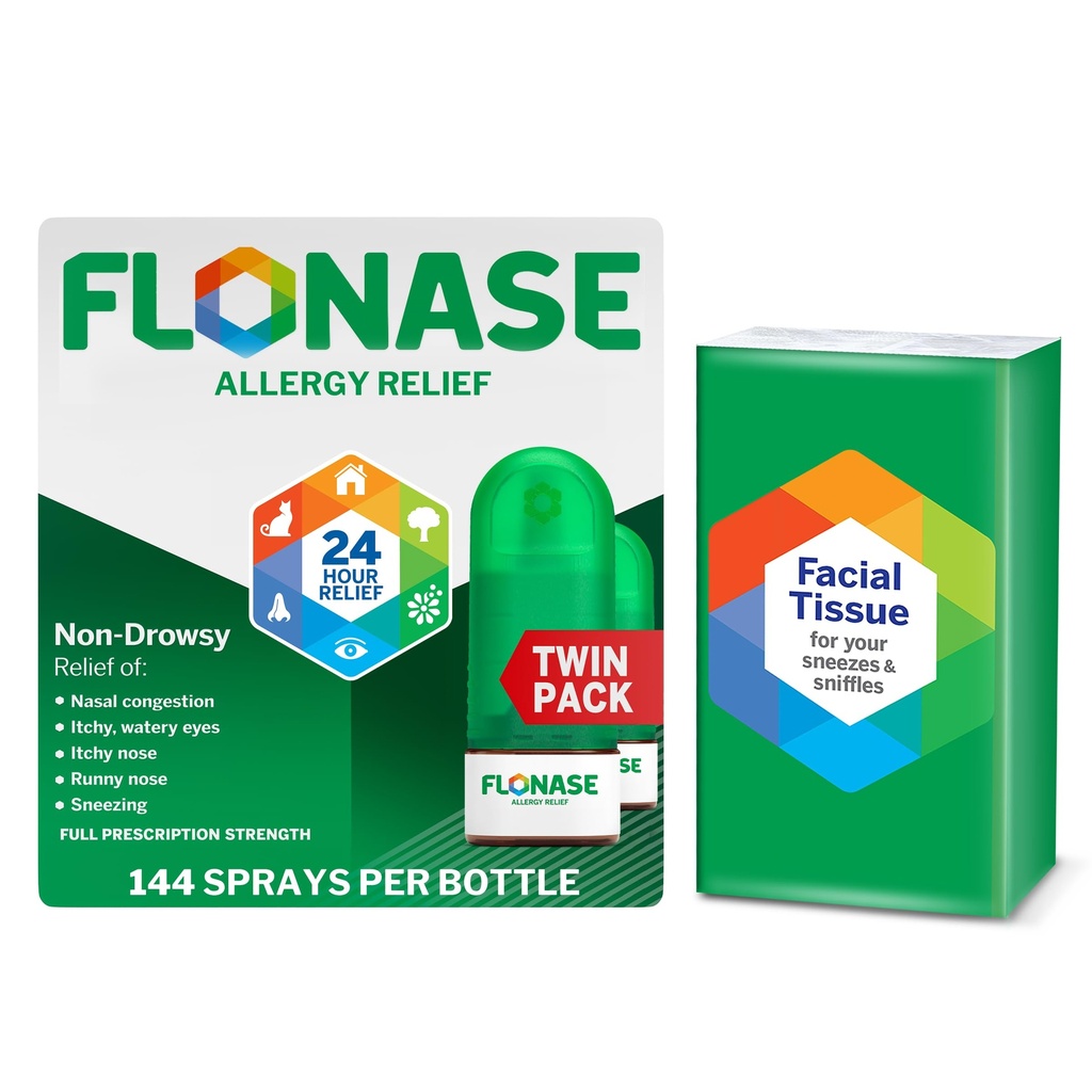 Flonase Alergie Relief Nasal Spray, non-oră non-drowsy Multi-Symptom Degajare 