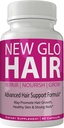 Noul Glo Hair Piele și unghii Supliment - avansat Unique de creștere a părului Vitamine și minerale cu Biotin - Gluten gratuit 60 capsule - Lash păr piele și unghii Putere suplimentară Formula Booster de creștere