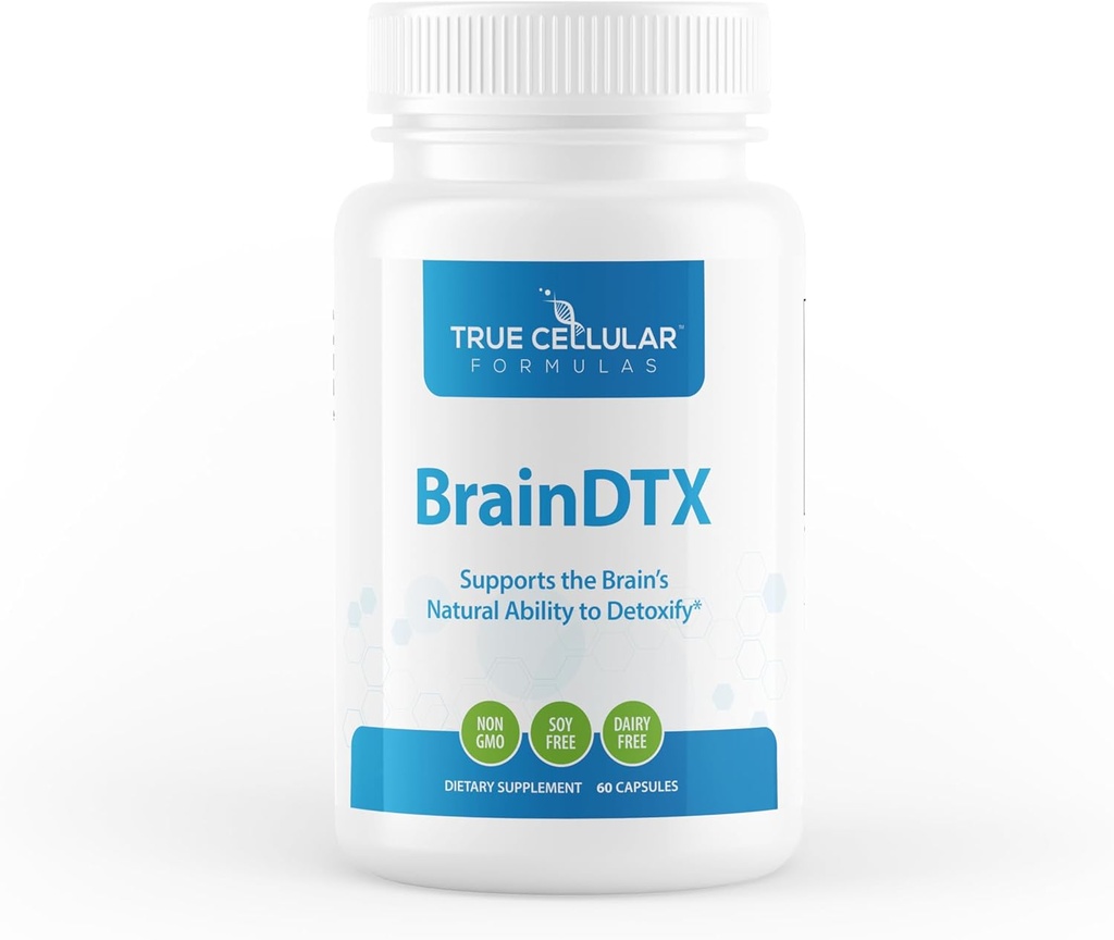 BrainDTX - Sprijină funcția cognitivă, concentrarea și claritatea mintală - promovează gândirea clară și memoria - cu acid alfa lipoic și biotin - suport antioxidant - 60 capsule