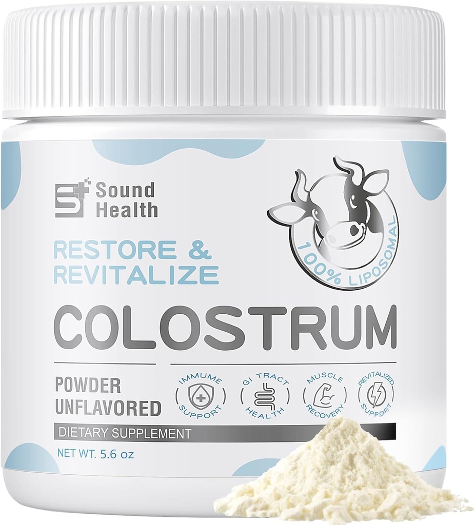 Colostrum Supliment pulbere pentru oameni - Organic Bovin Colostru Supliment pentru Sanatate Gut, parul de crestere, Suport Imun - Nearomat (73 Serviri)
