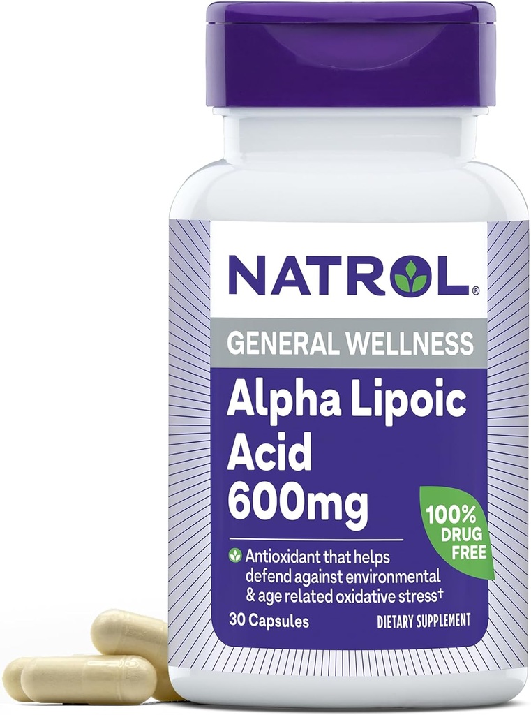 Natrol Alpha Acid lipoic 600 mg Capsuri, 30 ct