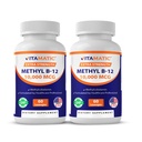 Vitamatic metil vitamina B12 (Metilcobalamină) 10000 mcg (10 mg) 60 Lozenges - Superior Source of Vitamin B12 (2 Package)