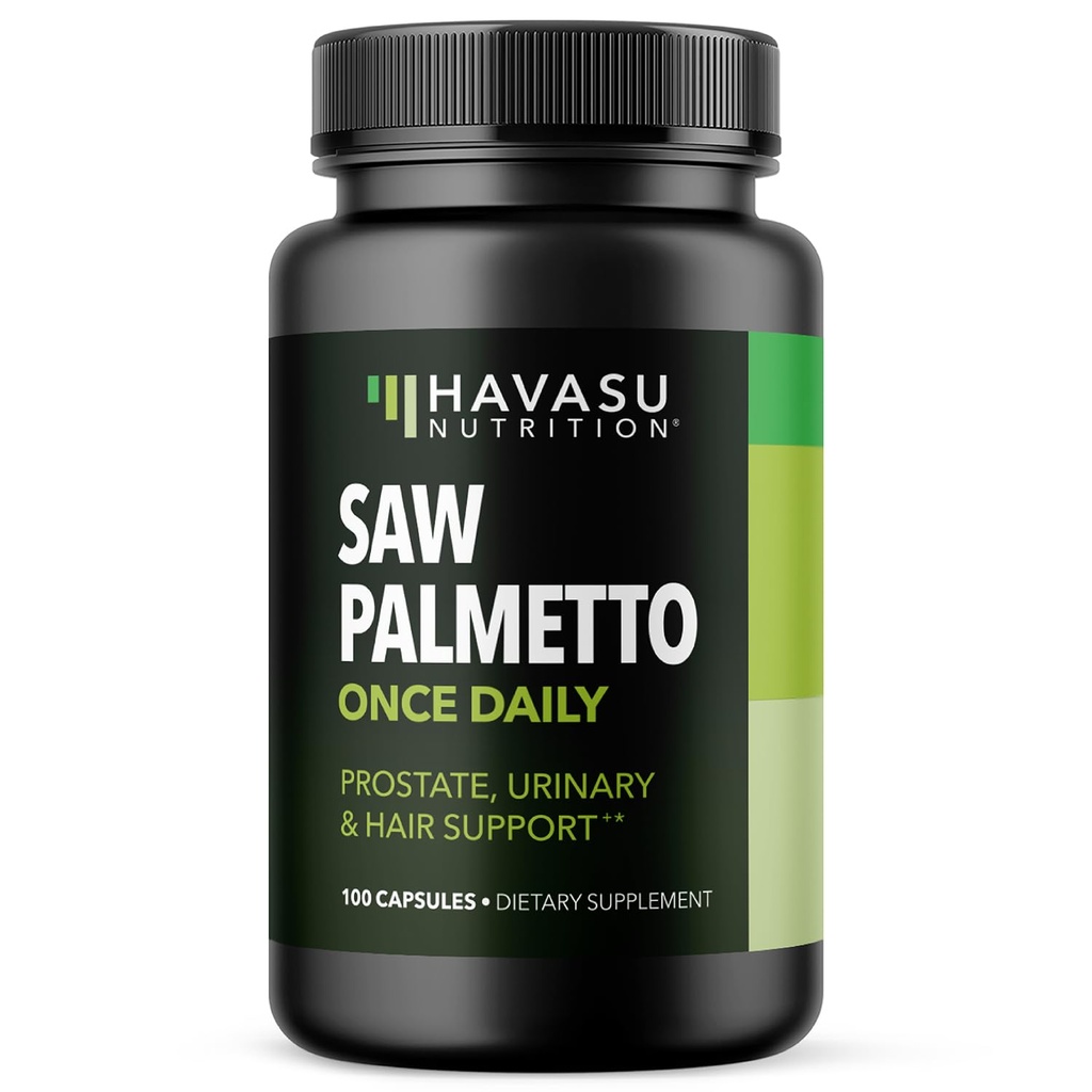 Saw Palmetto pentru bărbaţi Prostata Suplimentul de sănătate pentru promovarea funcţiei de tract urinar - 500 mg per servire - 100 Conte - DHT Blocker vitamina de păr - Vegan, capsule non-GMO, peste 3 luni de aprovizionare