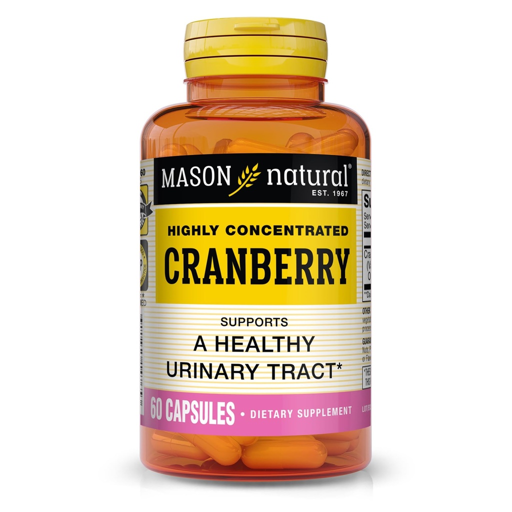 MASON NATURAL Cranberry foarte concentrat 900 mg, 1 lună de aprovizionare, Antioxidant & Immune Health, Suporturi sănătoase t, 1 ambalaj