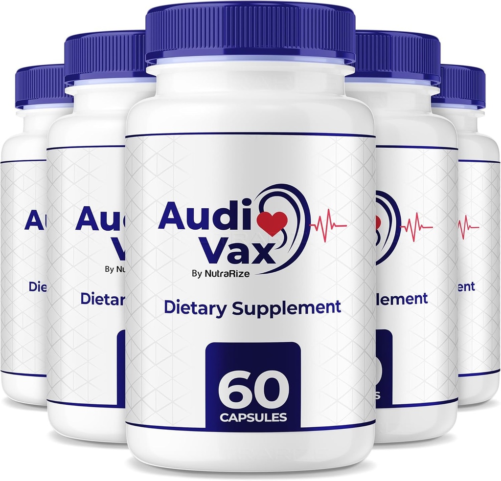 (5 Pack) Audivax - Audi Vax Advanced Max Ear Support, Natural Formula to Promote Inner Ear Health, Audi Vax Maximum Strength for Hearing Health, Official Auditory Pills, Audivax Reviews (300 Capsules)