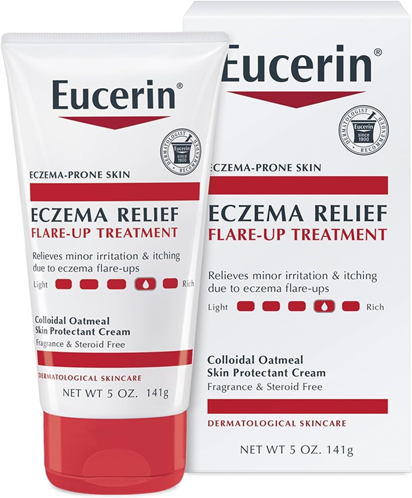 Eucerina Eczeme Relief Flare-up Tratamentul - Oferă ajutor imediat pentru Eczema-Prone Skin - 5 oz. Tub