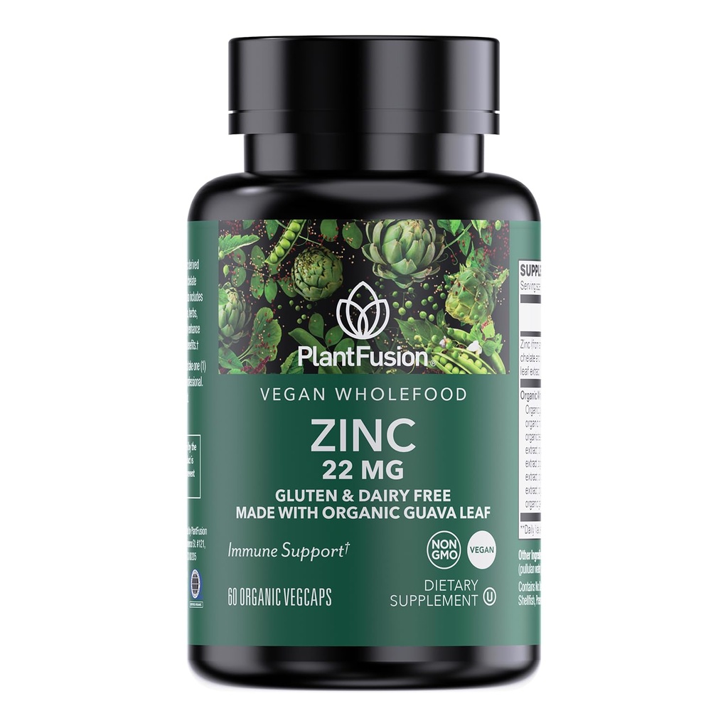 PlantFusion Vegan Zinc Suplimente 22 mg 
