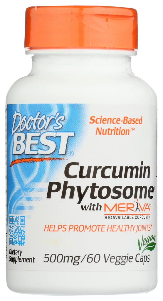 Doctori Cel mai bun Curcumin Fitozom cu Meriva, Non-GMO, Vegan, 60 Veggie Capsule (Pachet de 1)