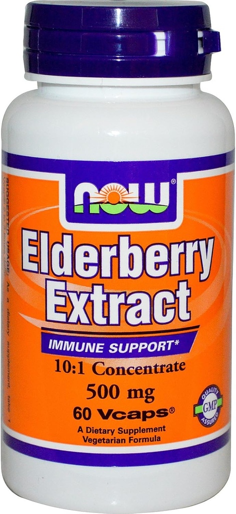 Acum alimente Elderberry 500 Milligrams, 60 Veg Capsule (Pachet de 2)