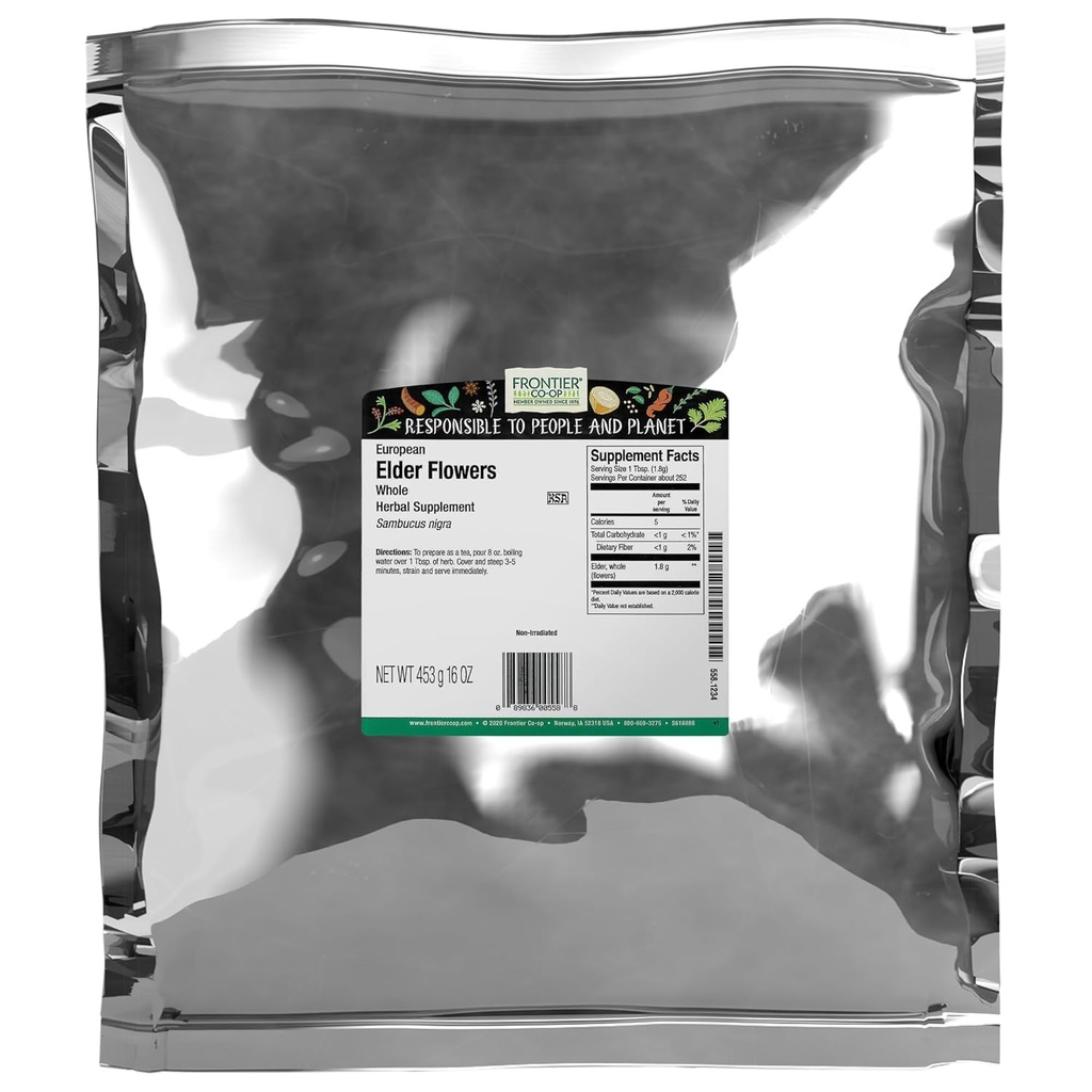 Frontier Co-op Flori Uscate Elder, 1lb sac vrac 