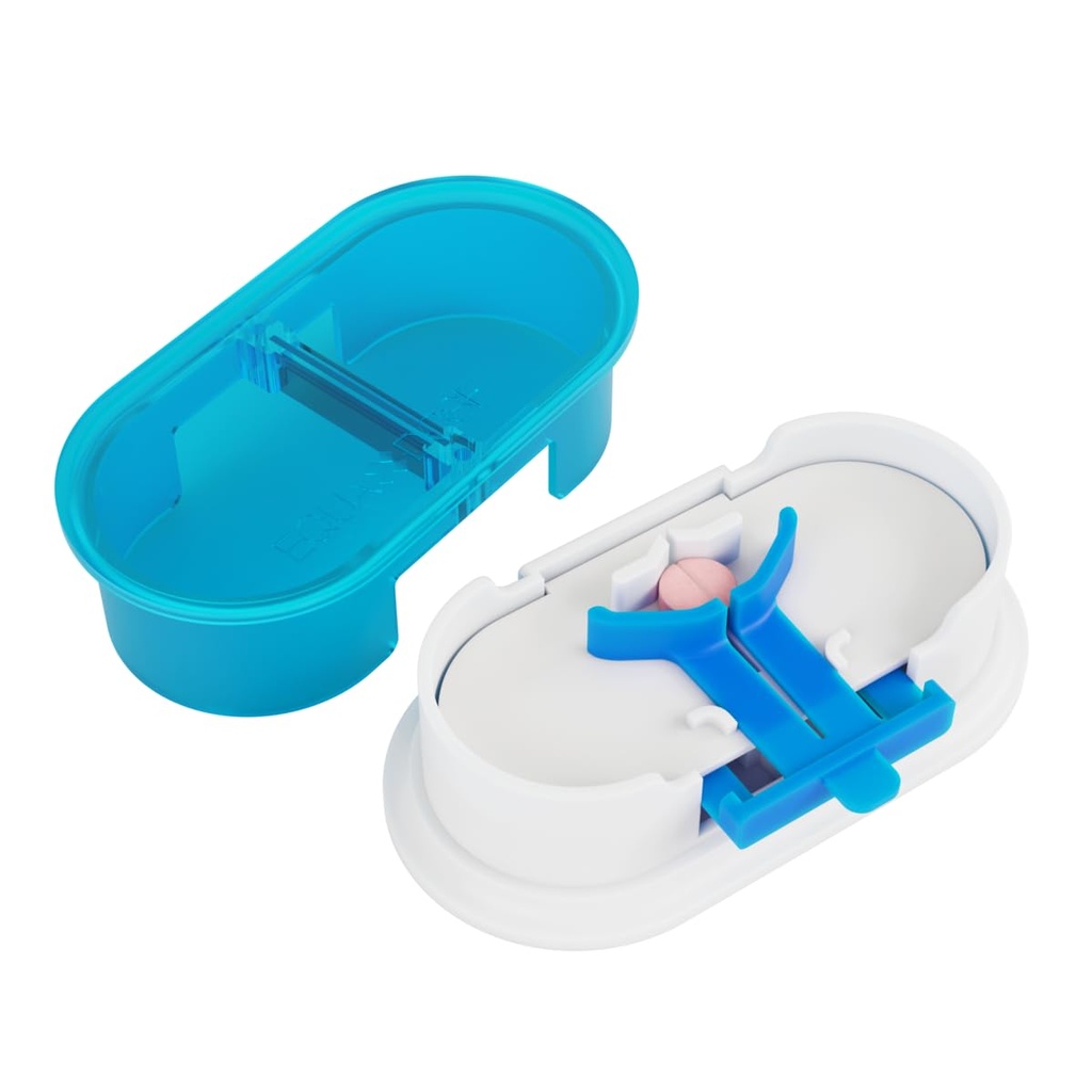 EQUADOSE Pill Cutter, Professional Medical Pilula Splitter pentru pastile mari, mici, și mici, lame duble din oțel inoxidabil & dispozitiv de centrare, Ideal pentru tăiere tablete, vitamine în jumătate sau sfert