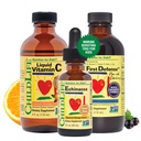 CHILDLIFE ESENȚIALE Suport imun 3-Pachet - Vitamina lichid C, Prima apărare, și echinacea - Suplimente de stimulare imună pentru sugari, copii mici și copii