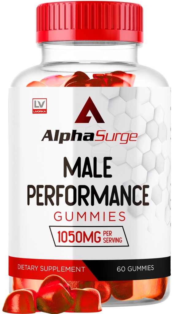 LIVORKA Alpha Surge for Men - Alpha Surge Gumies for Male, Alfa Surge Gummies 1050mg, Alpha Surge XL Gummie, Alpha Surge Gummies, Alfa Surge Gummies, Alpha Sugre Male, 60 Gummies pentru 1 lună