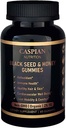 Seminţe negre şi gume de miere cu biotină şi vitamina C, organice, non-GMO, 2% TQ, 60 Gume
