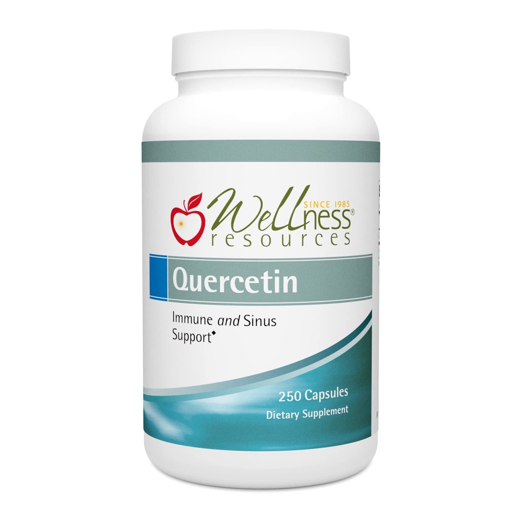 Wellness Resources Querbetin - Immune, Sinus și Allerage Support 1000mg per Serving - (250 caps/125 Servings) Vegan, Non-GMO