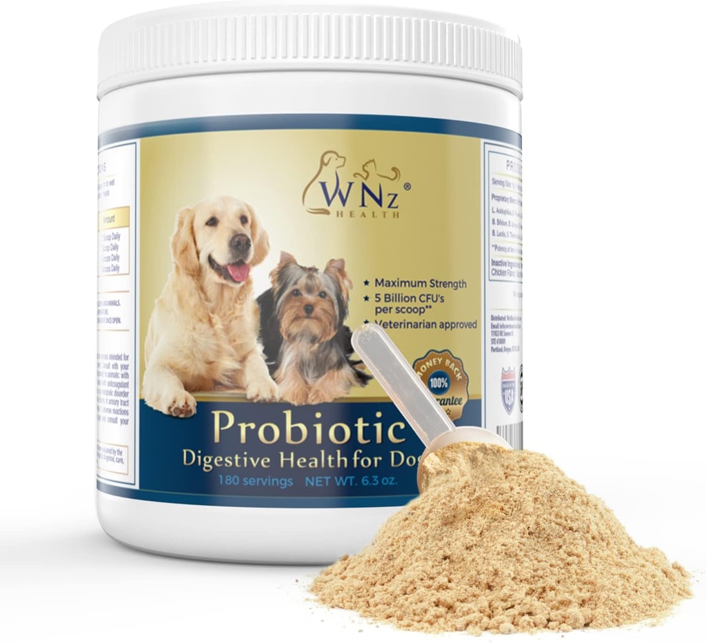 Probiotice pentru câini Digestive Health (Chicken & Bacon) - Dog Probiotic Powder Relieve Diaree, Constipație, & Mai mult - Dog calmant Tratamente 