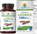Brieofood Organic Licorice 1500mg, 45 Serviri, Vegetarian, Gluten Free, 90 comprimate vegetariene
