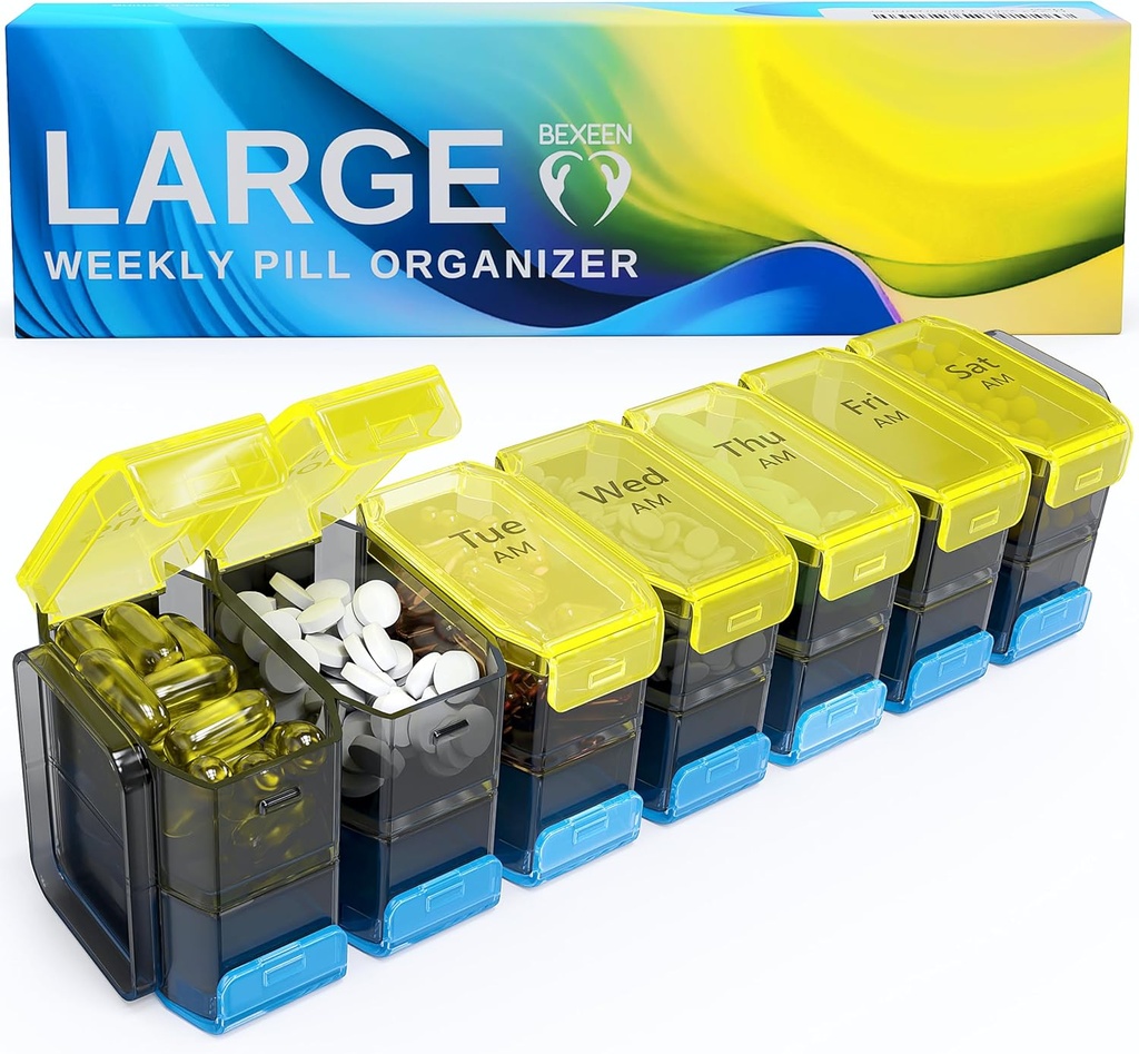 Extra Large Pill Organizator 2 ori pe zi 