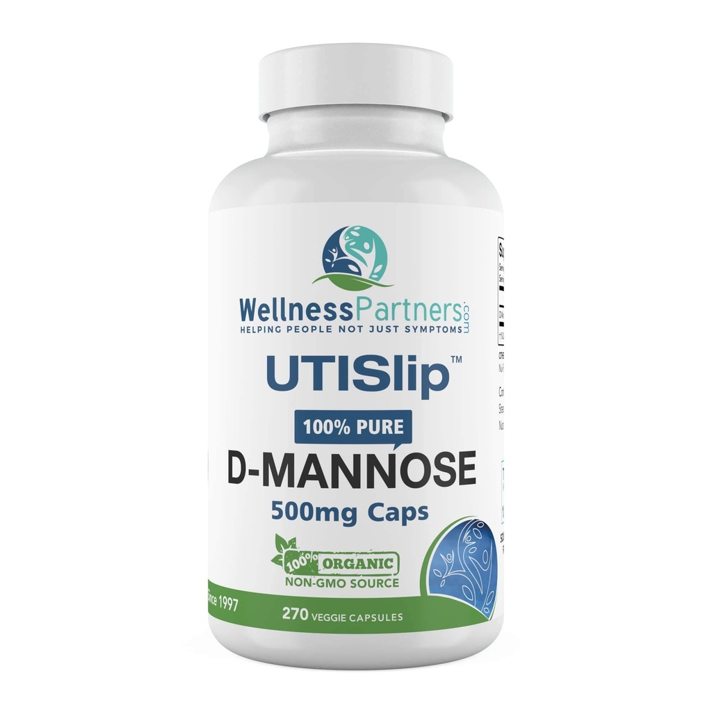 UTI Slip D- Mannose Non-Glob Organic Source Capsule Veggie 270 Count (500 Mg)