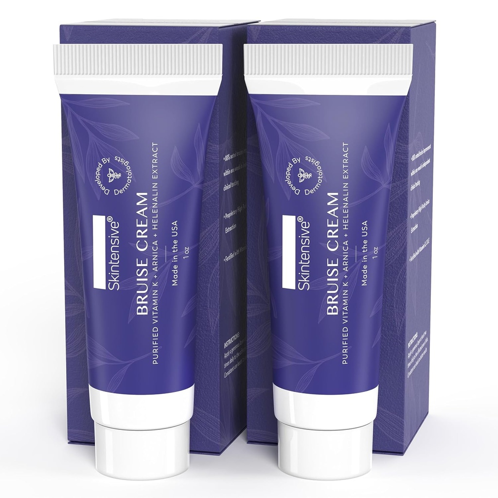 SKINTENSIV Arnica Bruise Cream for Thin Skin - hidratarea, vitamina K C și E, reinnoirea pielii, 1 oz (2 ambalaj)
