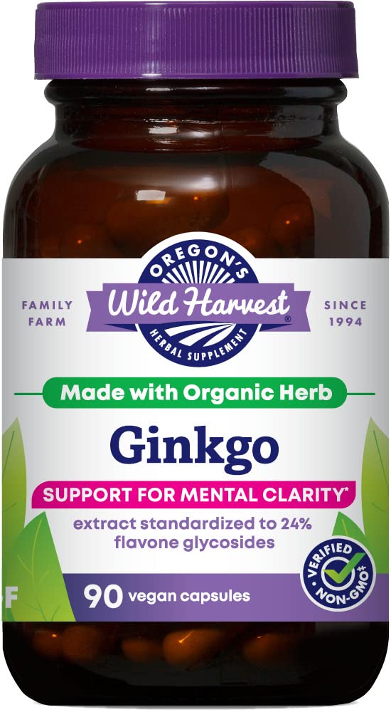 Oregon Wild Harvest Capsule non-GMO Ginkgo - 90 Conte