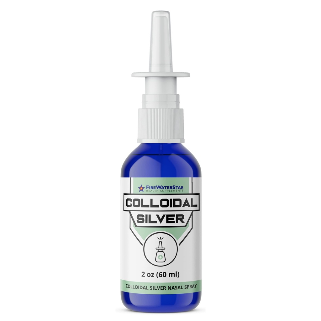 FWS Cristal Silver Nasal Spray - 2oz - Ultra Fine Silver Mist - 50 ppm - 99.99% Puritate - Sinus Relief - ajută cu uscat, iritat, Stuffy Nose - Sistem imunitar suport - pentru adulți și adolescenți