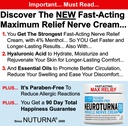 Crema de ajutor nervos pentru neuropatie - Premium Nervi Cream 3X Acţiune pentru Relief ţintit şi Nervi Comfort - Putere maximă cu 4% Mentol, Arnica, MSM pentru picioare picioare picioare picioare picioare & picioare spate - 2 Oz