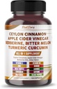 Ceylon Cinnamon Apple Cidru Oţet Berberine Bitter Melon - Made in USA