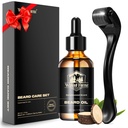 Waking Forest Derma Roller 0.25mm & Beard Oil (1oz), Sandalwood Beard Kit, Microneedle Beard Roller cu 540 Titanium, naturale hidrata cu vitamina E Beard ulei pentru barbati, tati Prietenul tata