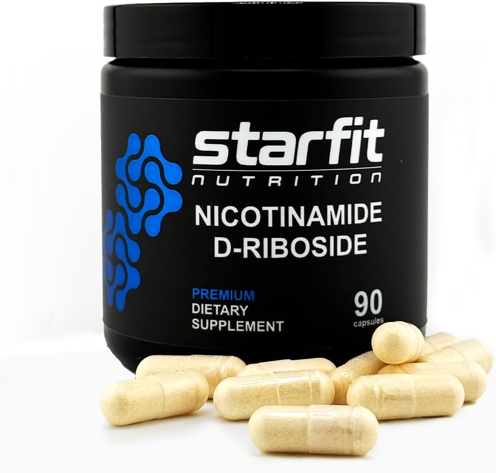STARFIT - Nicotinamidă D-Ribosid, Booster NAD+, Energy & Focus Supplement, Suport Cellular Anti-Aging, 90 capsule