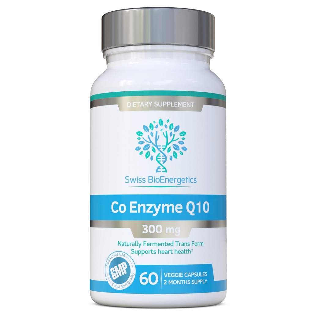 Enzim Q10 CoQ10 300mg 60 Capsule - formă superioară de Trans Fermentat natural