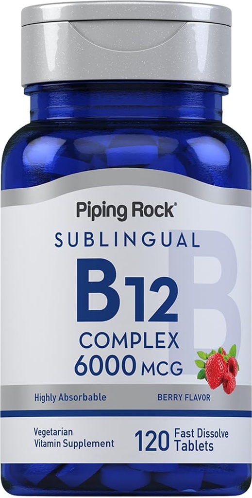 Piping Rock Sublingual B12 Complex 6000 mcg 