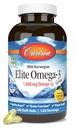 Carlson Elite Omega-3 Gems, 1600 mg Omega-3 cu EPA & DHA, Lemon Flavor, 240 Softgels 