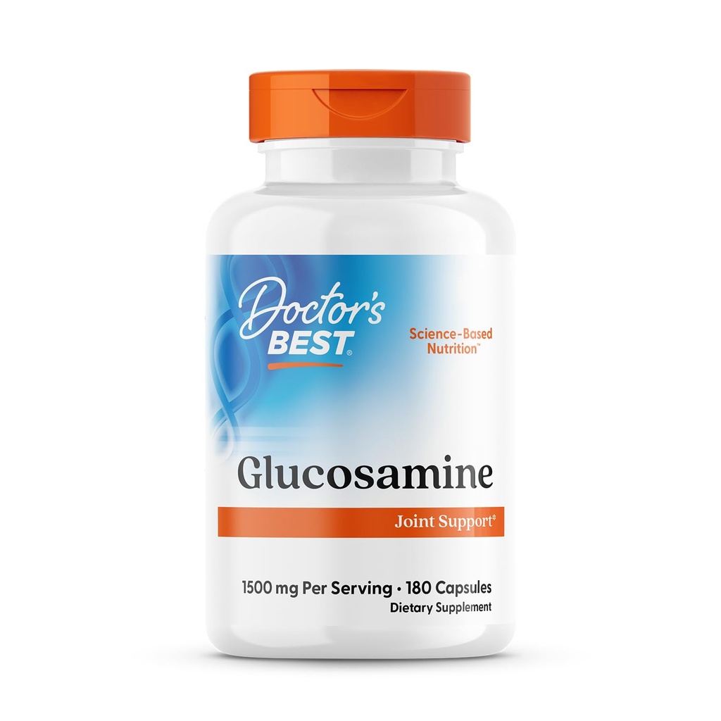 Medicii BEST Glucosamină, Suport comun, Non-GMO, Gluten Free, Soy Free, 1500 mg Per Serving, 180 Capsule