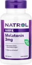 Natrol Melatonina vă ajută să cădeţi mai repede şi să dormiţi mai mult Absorbţie mai rapidă 100 Vegetarian 3mg, (Tabelts), 240 Conte