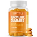 Gume cu ghimbir și 95% curcuminoide - Digestive Health and Immune Supplement for Global Wellness - 60 Conte - Vegan, non-GMO Curcumin Vitamina - Peach Flavor, 1 lună de aprovizionare