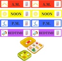 500 PC Medicina autocolante Instructiuni de medicatie Etichete - Dimineata seara seara seara Medicina de noapte Reamintire autocolant 2/5 x 1.6 Inch AM NOON PM pentru autocolante pentru Pill Case Planners