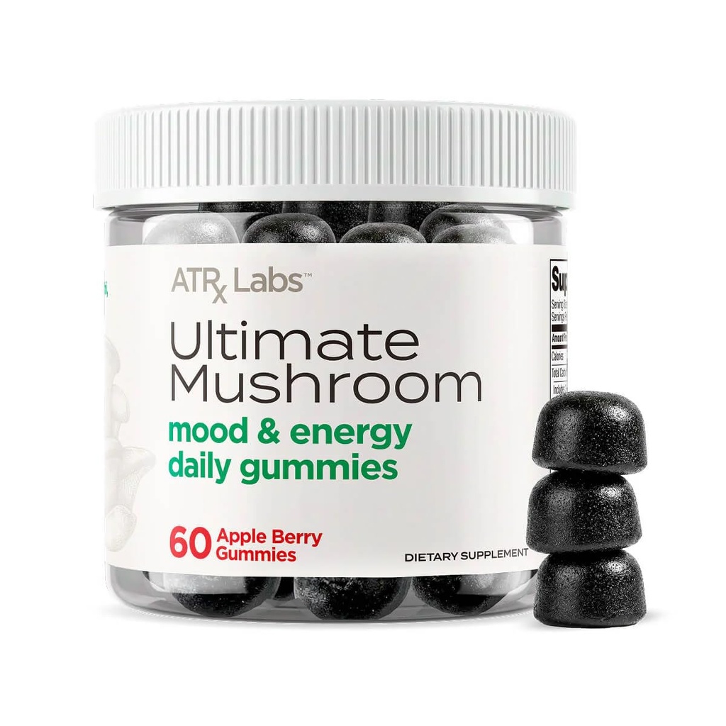 Ultimate Mushroom Daily Gummies - Gume de ciuperci cu Cordyceps, Lion