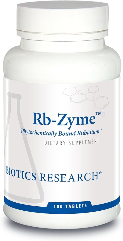 Biotics Research Rb Zyme Whole Food Rubidium Source, Ultra Trace Mineral, Glandular Health. 100 comprimate