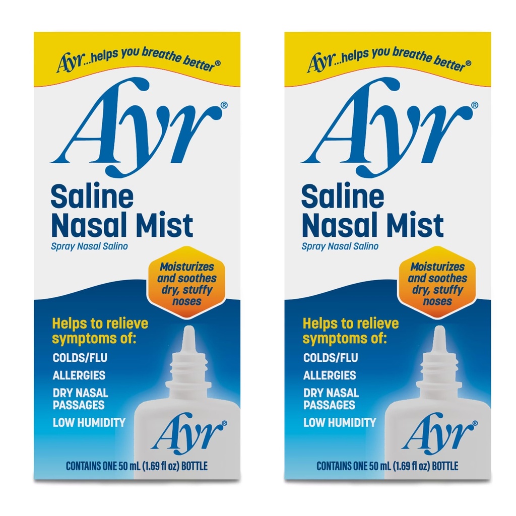 AYR Saline Nasal Mist, 1.69 Fl Oz (Pachetul din 2)