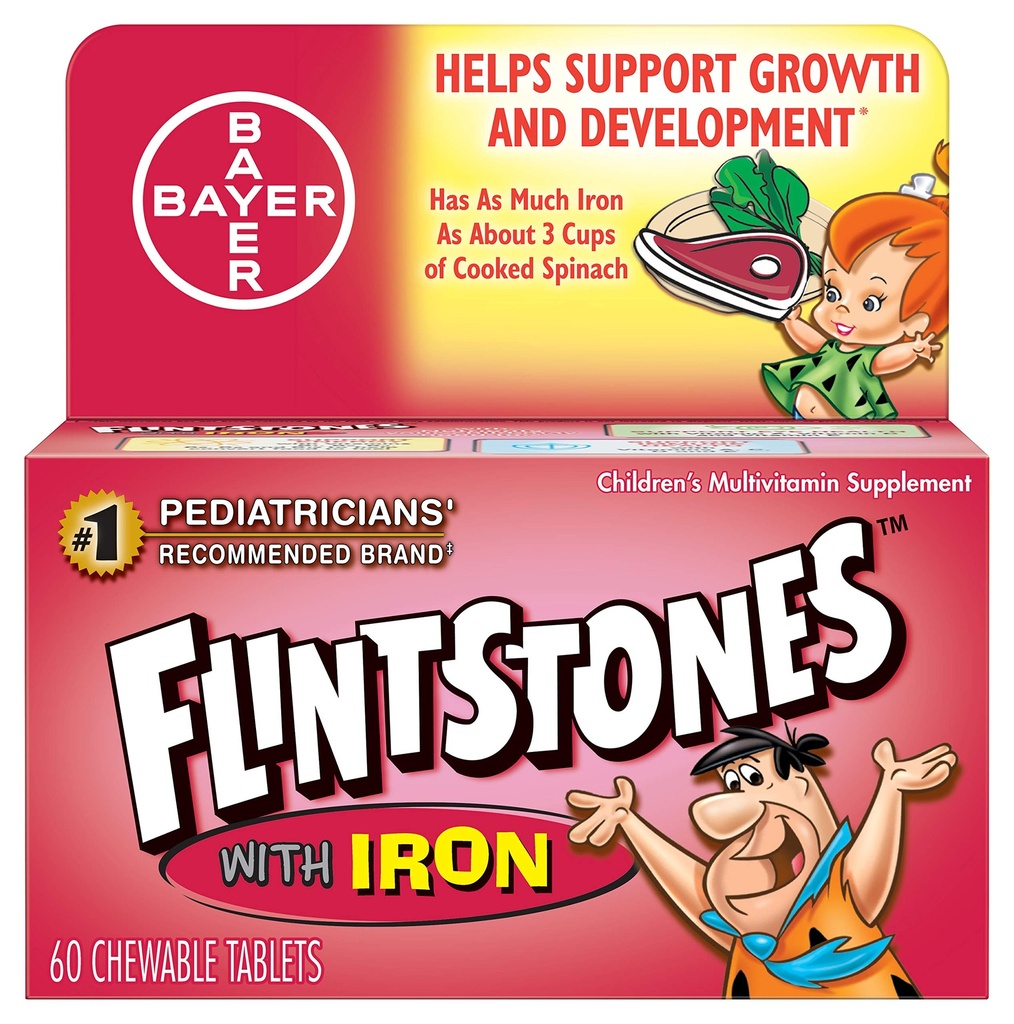 Flintstones? Plus Vitamine masticabile de fier - 60ct