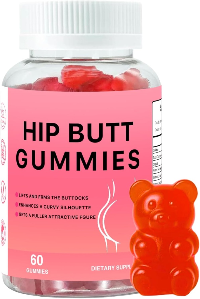 Hip Butt BBL Gummies pentru fund crestere rapida si crestere, 60 Gummies Booty pentru fundul mai mare rapid, Gummies Booty pentru câstigatorul de greutate pentru femei cresterea fundului