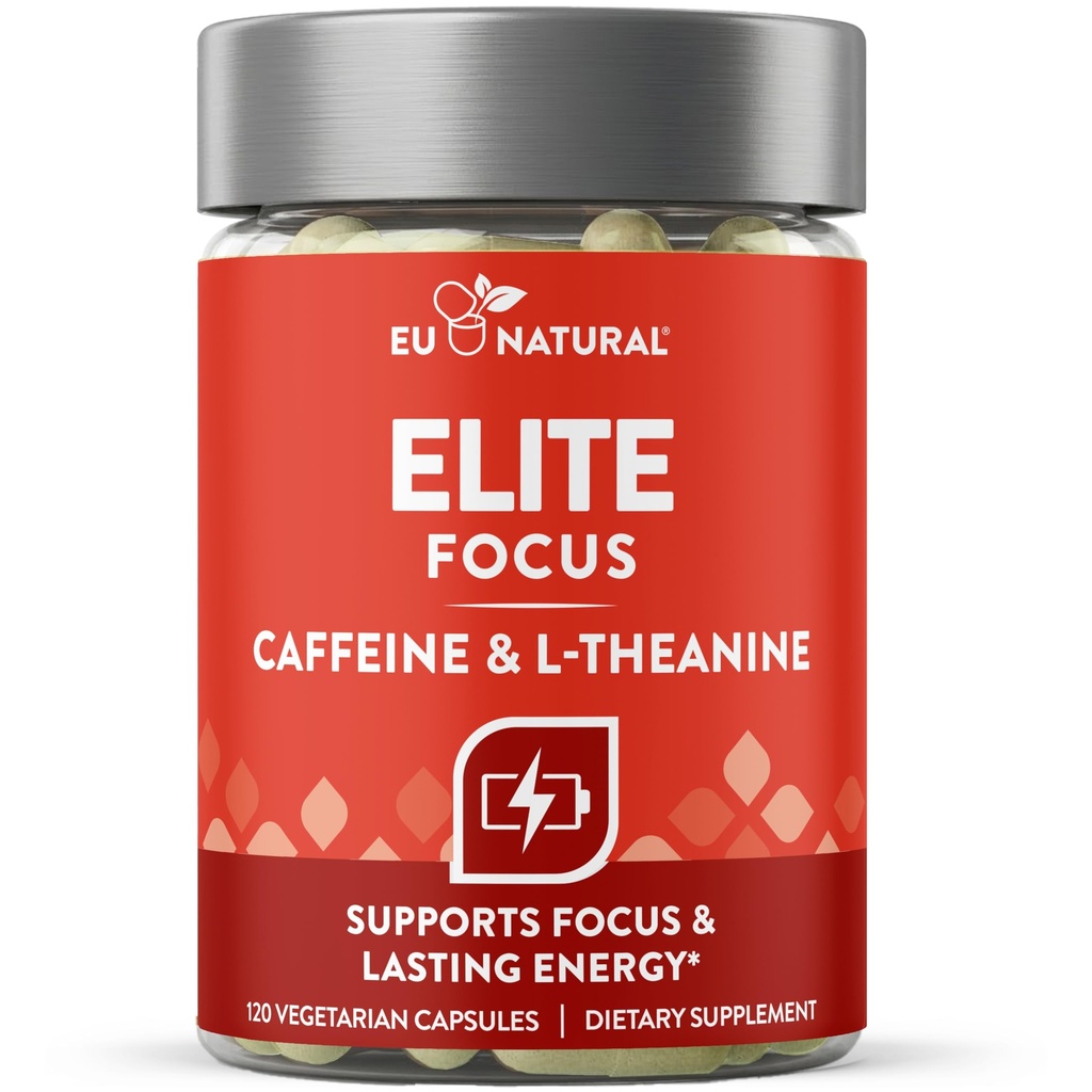 Elite Caffeine Pastile cu L-Theanine 
